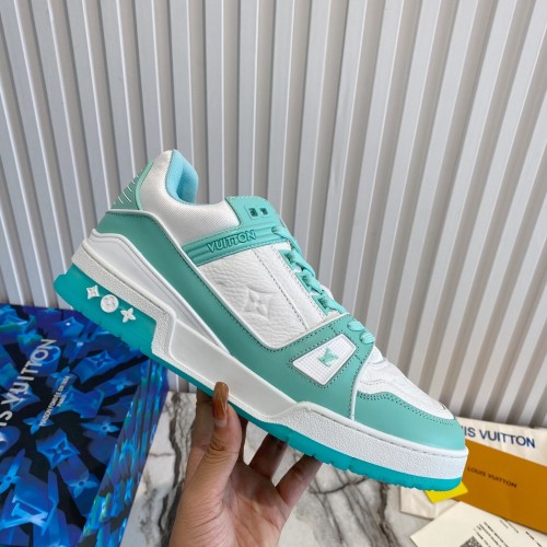 Louis Vuitton Men Shoes Fashion Sneakers Design Luxury Brand LV TRAINER SNEAKER with Original Box