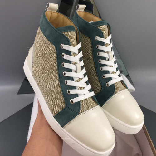 Christian Louboutin Mens Shoes Luxury Brand Red Bottom Design Louis Junior Spikes Flat with Original Box CL sneakers