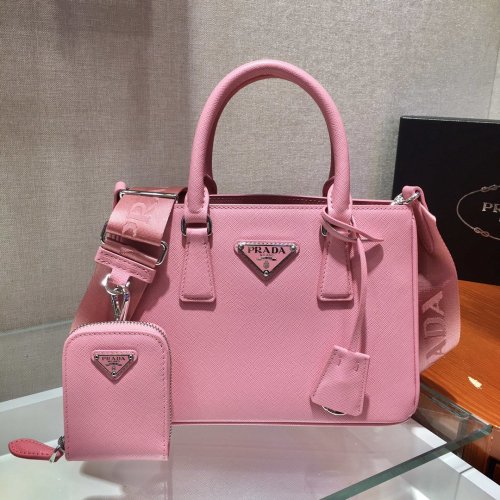 Prada Womens Bag Leather Shoulder Bag Top Handle Totes