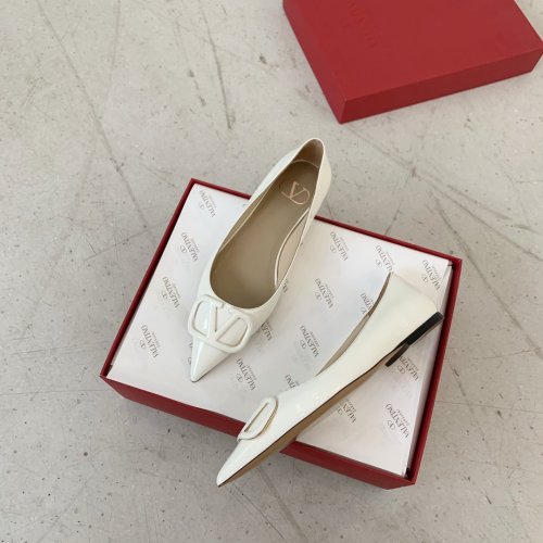 Valentino Women Shoes Mule Flip Flop Sandals VLOGO SIGNATURE CALFSKIN PUMP Flat Luxury Brand with Original Box