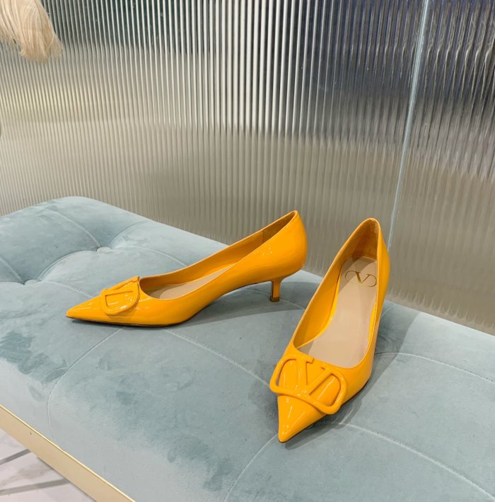Valentino Women Shoes Mule Flip Flop Sandals VLOGO SIGNATURE CALFSKIN PUMP 45MM / 1.8 IN. Luxury Brand with Original Box