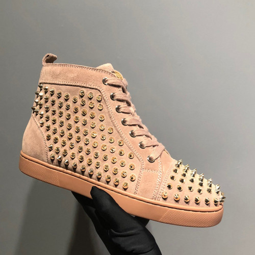 Christian Louboutin Mens Shoes Luxury Brand Red Bottom Design Louis Junior Spikes Flat with Original Box CL sneakers