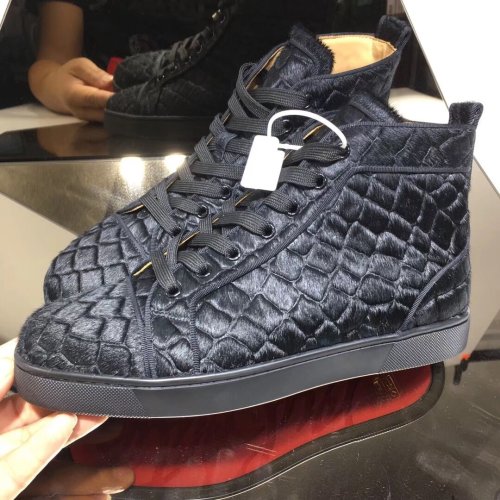 Christian Louboutin Mens Shoes Luxury Brand Red Bottom Design Louis Junior Spikes Flat with Original Box CL sneakers