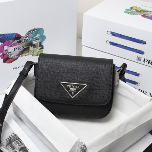 Prada Womens Bag Saffiano Leather Prada Ldentity Shoulder Bag