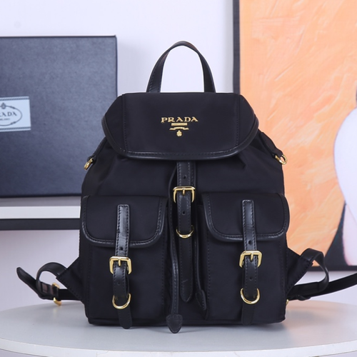 Prada Mens Bags Backpack Nylon and Saffiano Leather Backpack Luxury Brand 2VZ048_973_F0002_V_OOO
