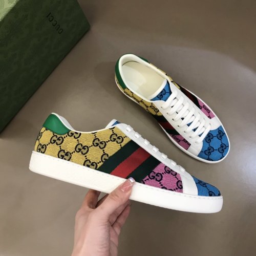 Gucci Womens Shoes Fashion Sneakers Lace-Up Luxury Brand Women's Ace Embroidered Sneaker with Original Box