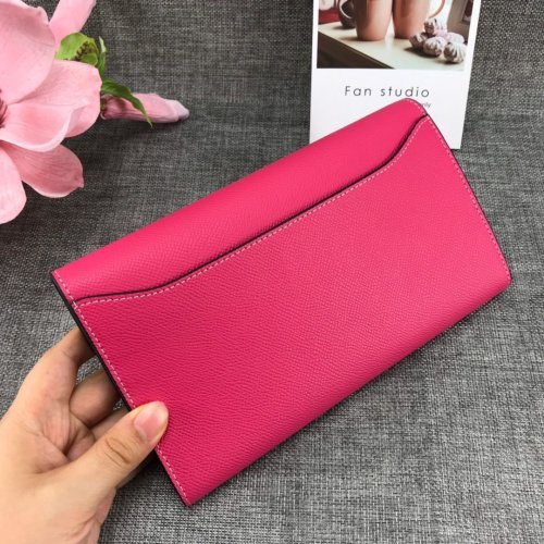 Hermes Womens Mens Wallets Purse Card Holder Leather Long Design Coin Bag with Original Box