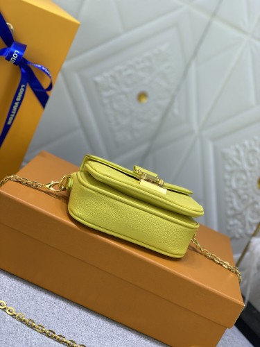 Louis Vuitton Womens Bags Shoulder Messenger Bag Luxury Brand MICRO MÉTIS leather M81407 with Original Box Yellow Monogram Empreinte embossed supple grained cowhide leather