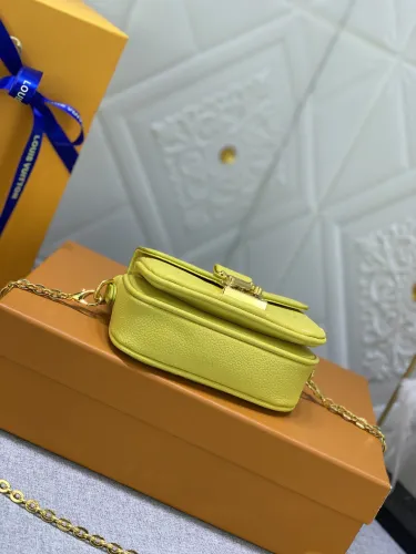 Louis Vuitton Womens Bags Shoulder Messenger Bag Luxury Brand MICRO MÉTIS leather M81407 with Original Box Yellow Monogram Empreinte embossed supple grained cowhide leather
