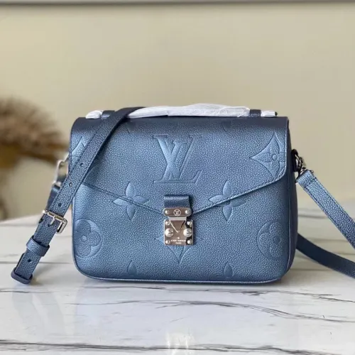Louis Vuitton Womens Bags Crossbody Bag POCHETTE MÉTIS Luxury Brand Louis Vuitton Pochette Metis M59211 Navy Nacre with Original Box