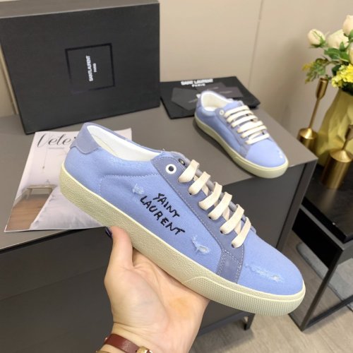 Saint Laurent YSL Men Womens Shoes COURT CLASSIC SL/06 EMBROIDERED SNEAKERS