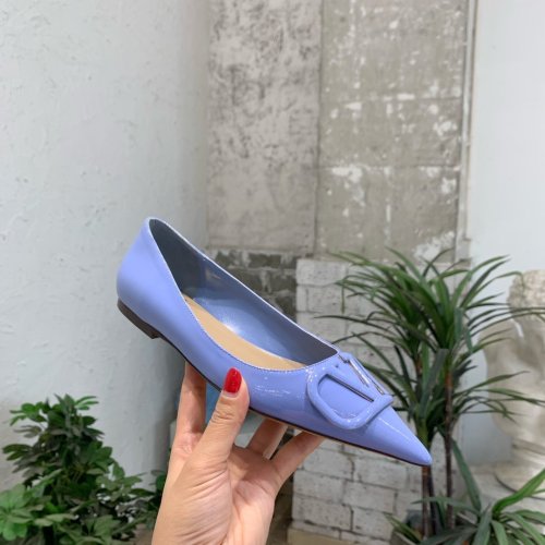 Valentino Women Shoes Mule Flip Flop Sandals VLOGO SIGNATURE CALFSKIN PUMP Flat Luxury Brand with Original Box