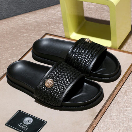 Versace Men Shoes Fashion Mule Luxury Designer Palazzo Pool Slides