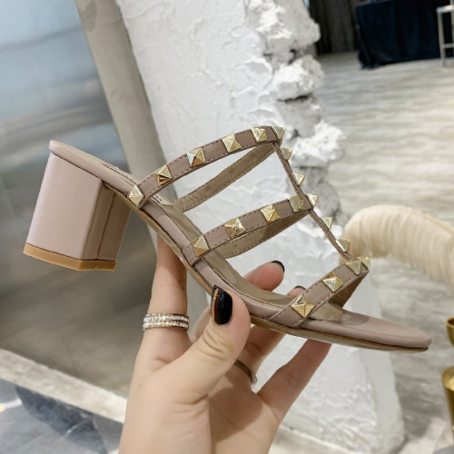 Valentino Women Shoes Mule Flip Flop Sandals ROMAN STUD SLIDE SANDAL IN QUILTED NAPPA with Original Box Luxury Brand