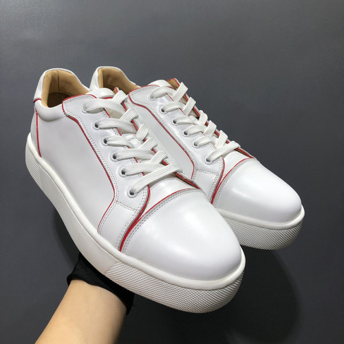 Christian Louboutin Mens Shoes Luxury Brand Red Bottom Design Louis Junior Spikes Flat with Original Box CL sneakers