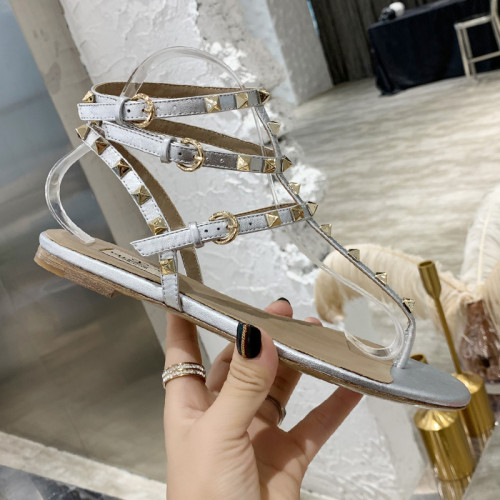 Valentino Women Shoes Mule Flip Flop Sandals ROMAN STUD SLIDE SANDAL IN QUILTED NAPPA with Original Box Luxury Brand