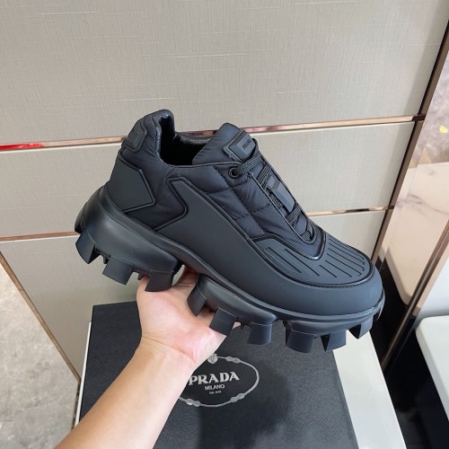 Prada Men Shoes Sneakers Luxury Brand Cloudbust Thunder Technical Fabric Sneakers with Original Box