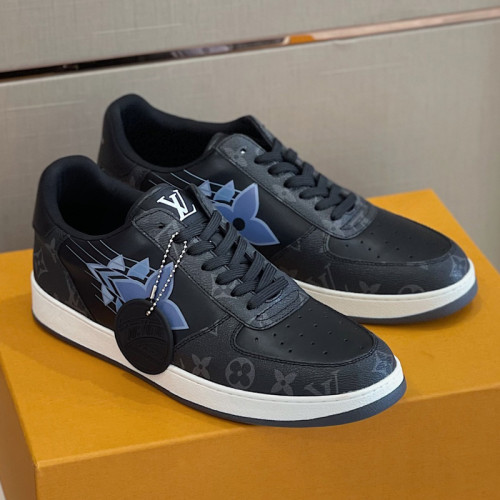 Louis Vuitton Men Shoes Fashion Sneakers RIVOLI Beverly Hills SNEAKER Luxury Brand Casual Shoes with Original Box