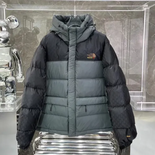 Gucci X The North Face Design Mens Womens Winter Windprood Down Jackets Keep Warm 90% White Duck Down