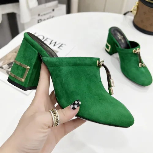 Louis Vuitton Womens Shoes Pumps Sandals Slippers Leather Design Luxury Brand Fashion Sandals with Original Box 6.5cm Heel