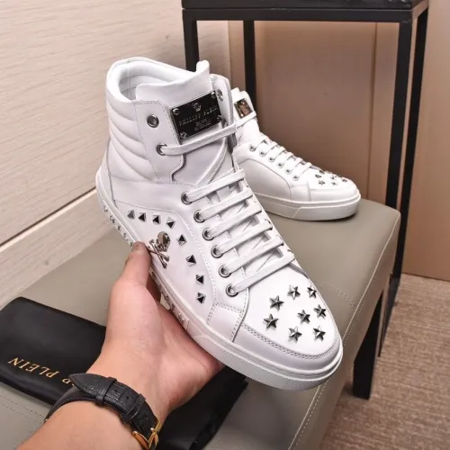 Philipp Plein Men Shoes High Top Sneaker Fashion Design Luxury Brand