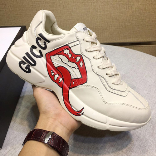 Gucci Womens Shoes Sneakers Fashion Type Luxury Brand Design Rhyton Sneaker with Original Box