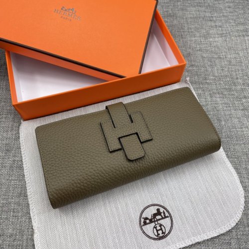 Hermes Womens Mens Wallets Purse Bag Clutch Leather Design Coin Bag with Original Box