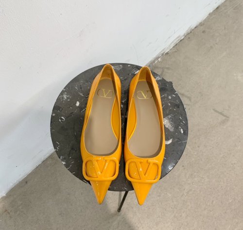 Valentino Women Shoes Mule Flip Flop Sandals VLOGO SIGNATURE CALFSKIN PUMP Flat Luxury Brand with Original Box