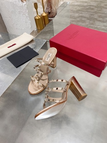 Valentino Women Shoes Mule Flip Flop Sandals ROMAN STUD SLIDE SANDAL IN QUILTED NAPPA with Original Box Luxury Brand