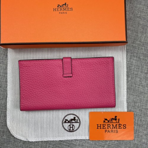 Hermes Womens Mens Wallets Purse Long Clutch Leather Design Coin Bag with Original Box