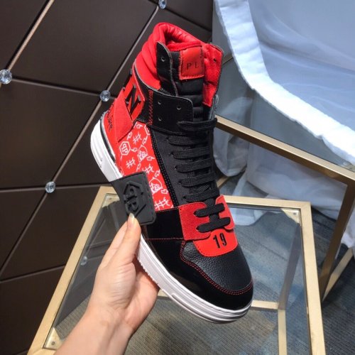 Philipp Plein Men Shoes High Top Sneaker Fashion Design Luxury Brand