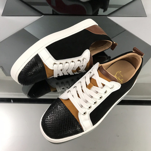 Christian Louboutin Mens Shoes Luxury Brand Red Bottom Design Louis Junior Spikes Flat with Original Box CL sneakers