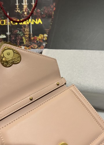 Dolce&Gabbana Womens Bags Handbags Luxury Brand Runaway Small smooth calfskin Devotion bag 19 x 13 x 4.5 cm