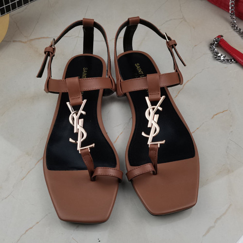 Yves Saint Laurent YSL Women Shoes Sandals Slippers Luxury Brand Genuine Leather Sole Womens Slippers with Original Box