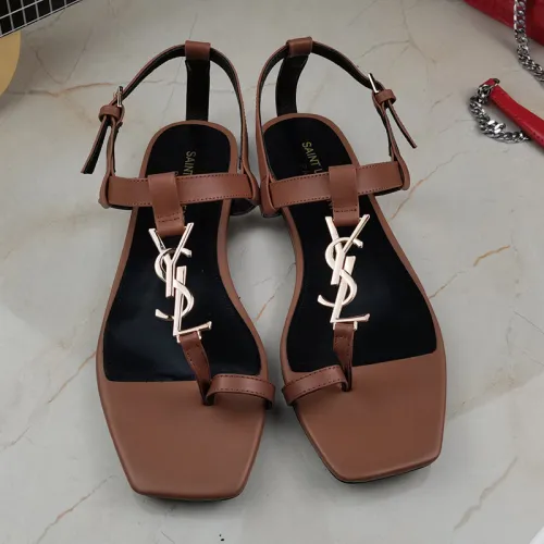 Yves Saint Laurent YSL Women Shoes Sandals Slippers Luxury Brand Genuine Leather Sole Womens Slippers with Original Box