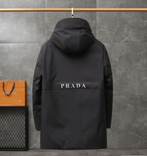 Prada Mens Womens Winter Windprood Down Jackets Keep Warm 90% White Duck Down