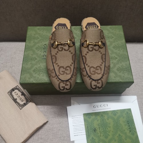 Gucci Womens Shoes Casual Loafers Design Luxury Brand Leather Princetown with Original Box