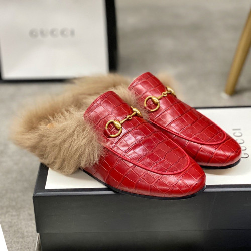 Gucci Womens Shoes Casual Loafers Design Luxury Brand Leather Princetown with Original Box