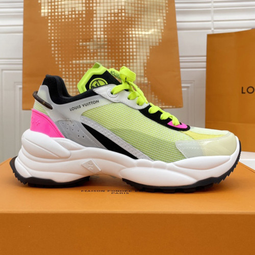 Louis Vuitton Womens Shoes Fashion Sneakers Design Luxury Brand LV RUN 55 SNEAKER with Original Box 1A9H52 Grey Mix of materials
