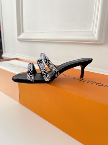 Louis Vuitton Womens Shoes Sandals Slippers Luxury Brand REVIVAL APPEAL MULE 1A93WI calf leather with Original Box 5.5cm Heel