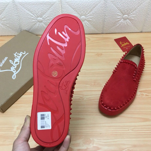 Christian Louboutin Mens Shoes Luxury Brand Red Bottom Design Pik Boat Mens Flat