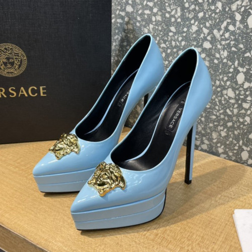 Versace Brand Womens Sandals Shoes Pumps Leather Big Size LA MEDUSA LEATHER PUMPS Design Luxury Brand Sandals for Women