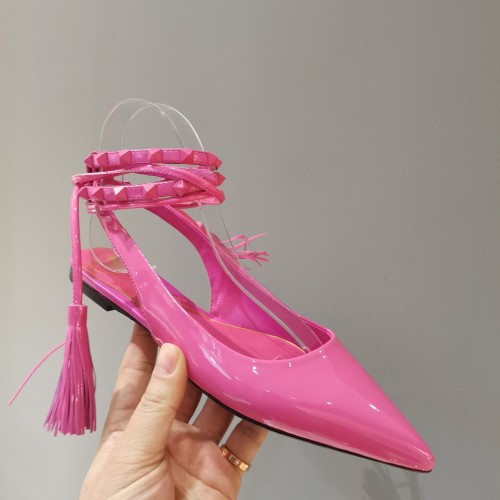 Valentino Womens Shoes Rockstud Slingback Ballet Flat