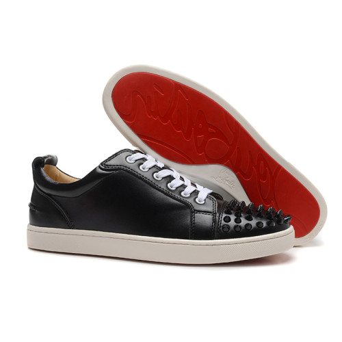 Christian Louboutin Mens Shoes Luxury Brand Red Bottom Design Louis Junior Spikes Flat with Original Box CL sneakers
