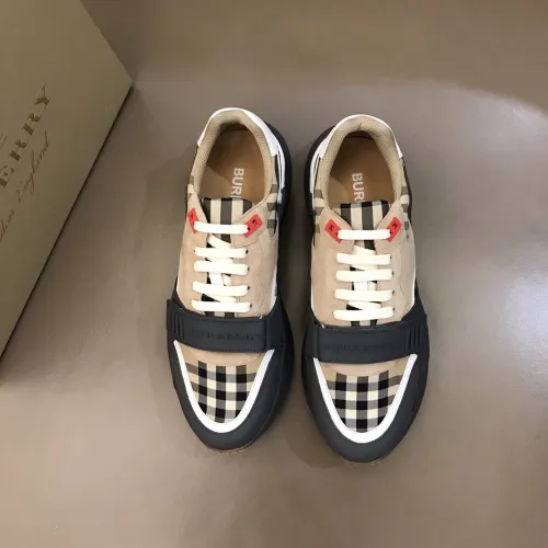 Burberry Mens Shoes Sneakers Fashion Type Luxury Brand Vintage Check Cotton Sneaker with Original Box