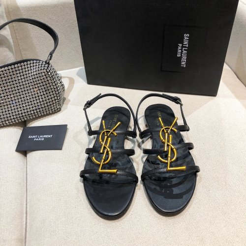 Saint Laurent YSL Womens Shoes Flat Sandals