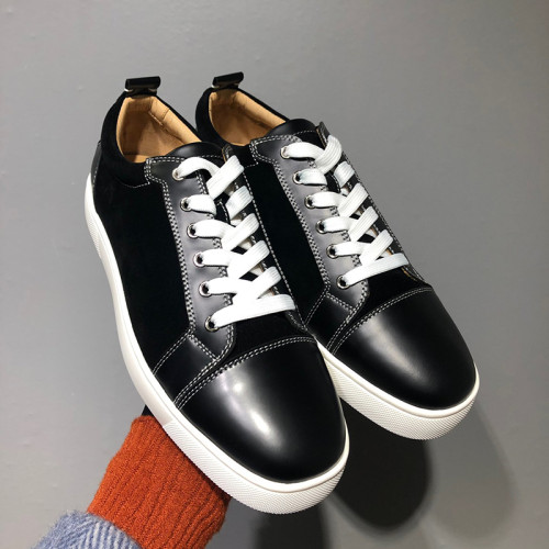 Christian Louboutin Mens Shoes Luxury Brand Red Bottom Design Louis Junior Spikes Flat with Original Box CL sneakers