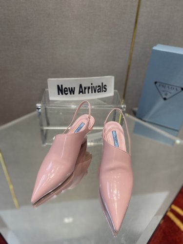 Prada Womens Shoes Slingback Pumps Luxury Brand Casual Shoes for Women with Original Box