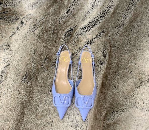 Valentino Women Shoes Mule Flip Flop Sandals VLOGO SIGNATURE CALFSKIN SLINGBACK PUMP 35MM with Original Box