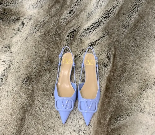 Valentino Women Shoes Mule Flip Flop Sandals VLOGO SIGNATURE CALFSKIN SLINGBACK PUMP 35MM with Original Box